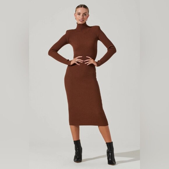 Astr Dresses & Skirts - ASTR the Label Long Sleeve Turtleneck Sweater Dress